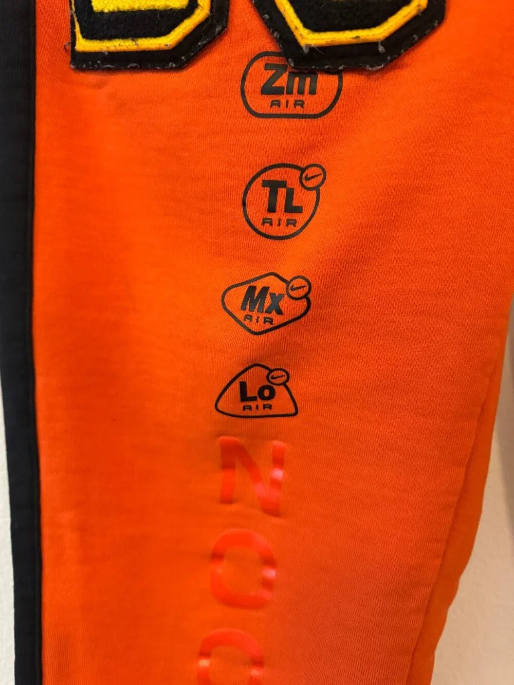 RARE Nike Sportswear Air Fire Water Earth Orange Graphic Jogger Pants Men’s L
